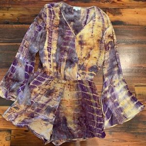purple and gold romper size medium worn once